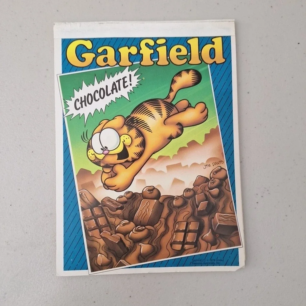 Vintage 1978 Mead Garfield Cat Stationary Note Pads Writing Tablets Sticker Set